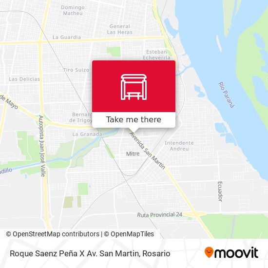 Roque Saenz Peña X Av. San Martin map