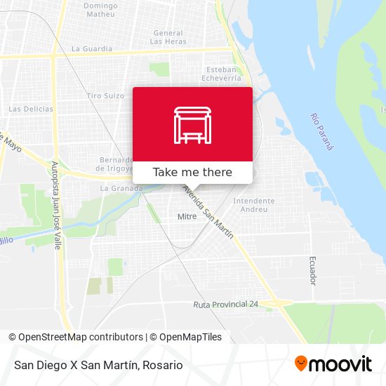 Mapa de San Diego X San Martín