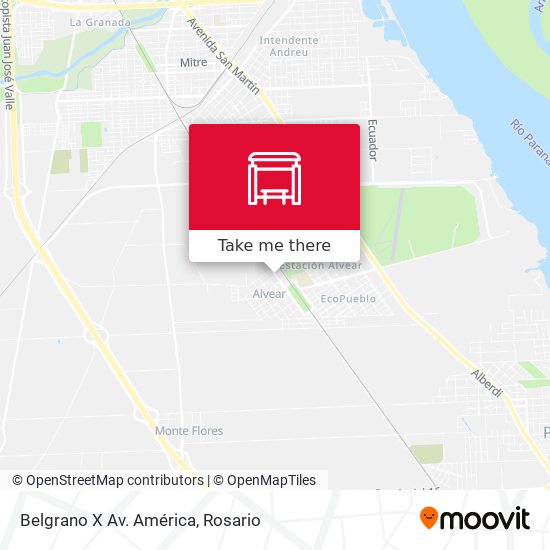Mapa de Belgrano X Av. América