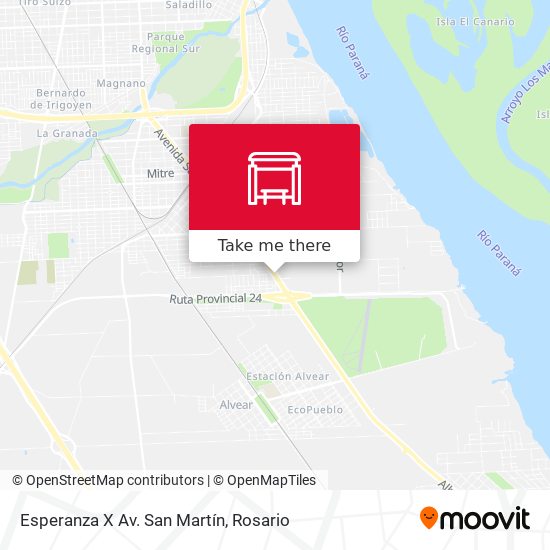 Mapa de Esperanza X Av. San Martín