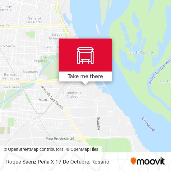 Mapa de Roque Saenz Peña X 17 De Octubre