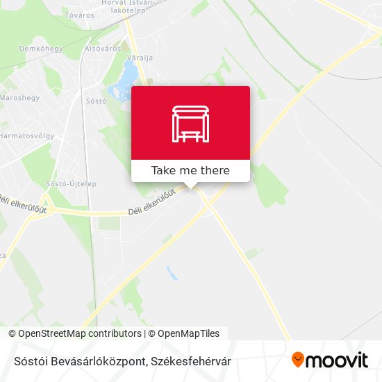 Sóstói Bevásárlóközpont map