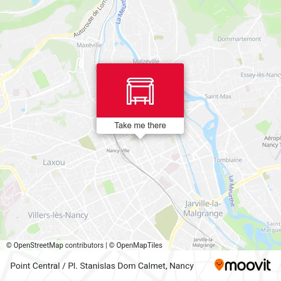 Point Central / Pl. Stanislas Dom Calmet map