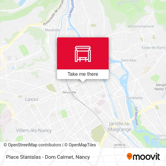 Place Stanislas - Dom Calmet map