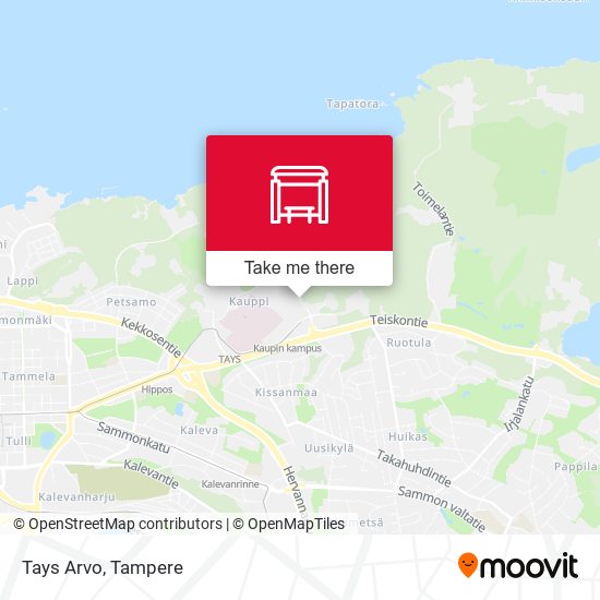 Tays Arvo map