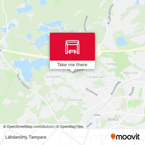 How to get to Lähdeniitty in Nokia by Bus or Train?