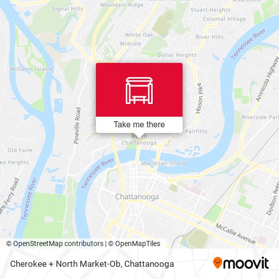Mapa de Cherokee + North Market-Ob