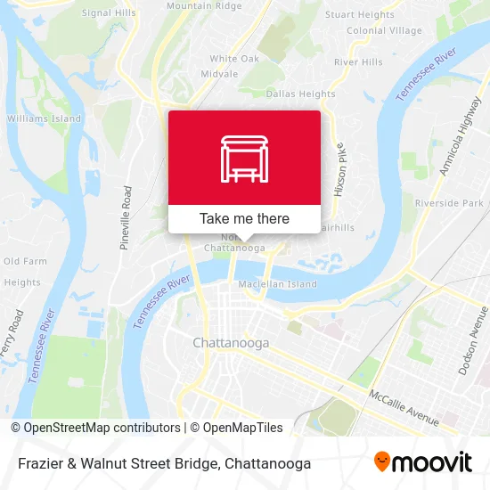 Frazier & Walnut Street Bridge map