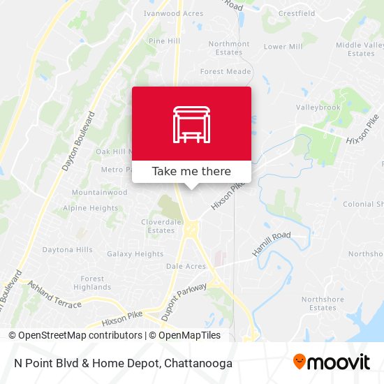 N Point Blvd & Home Depot map