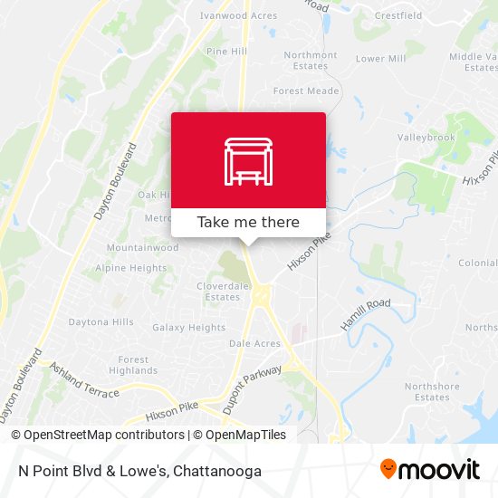 N Point Blvd & Lowe's map