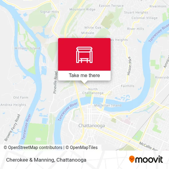 Cherokee & Manning map