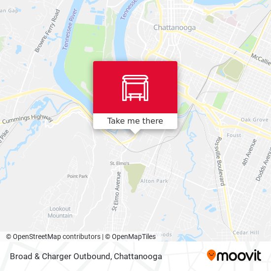Broad & Charger Outbound map