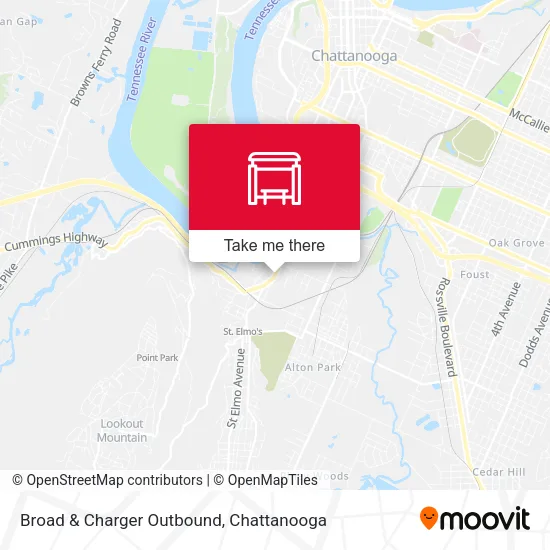 Mapa de Broad & Charger Outbound