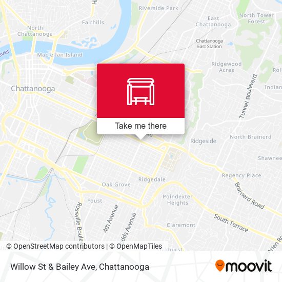 Mapa de Willow St & Bailey Ave