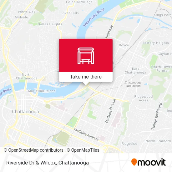 Riverside Dr & Wilcox map