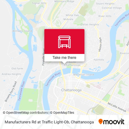 Manufacturers Rd at Traffic Light-Ob map