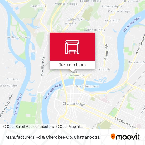 Manufacturers Rd & Cherokee-Ob map