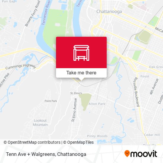 Mapa de Tenn Ave + Walgreens
