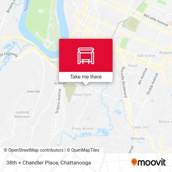 38th + Chandler Place map