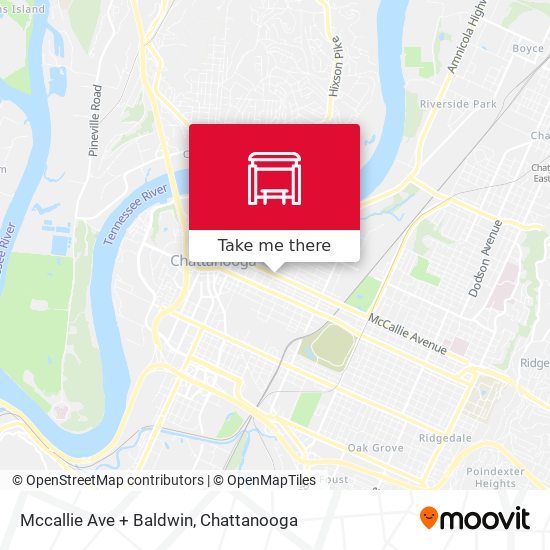 Mccallie Ave + Baldwin map