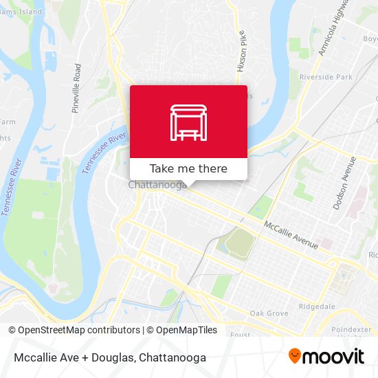 Mccallie Ave + Douglas map