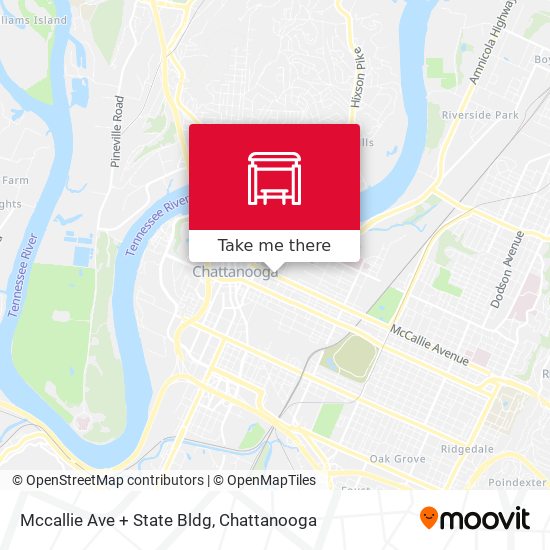 Mccallie Ave + State Bldg map
