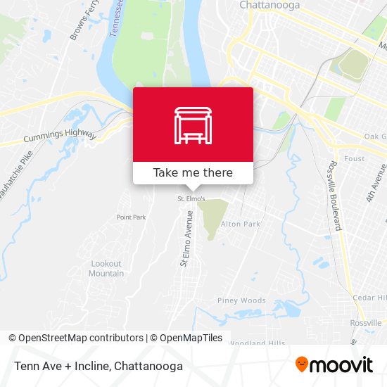 Tenn Ave + Incline map