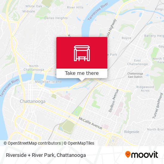 Riverside + River Park map