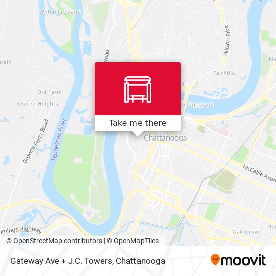 Mapa de Gateway Ave + J.C. Towers