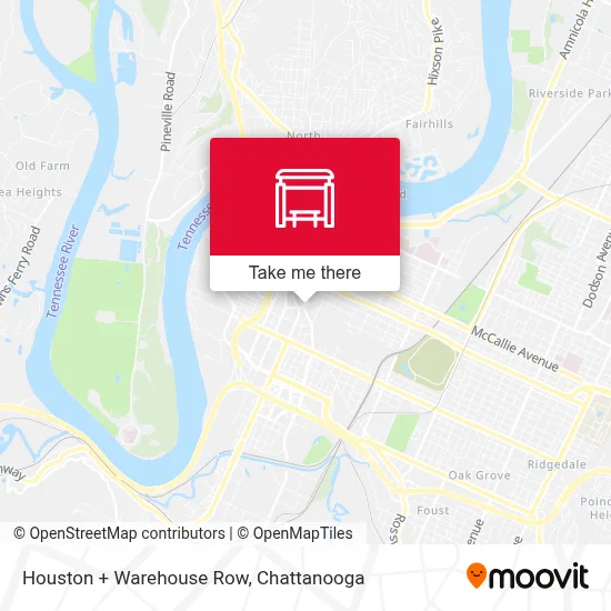 Houston + Warehouse Row map