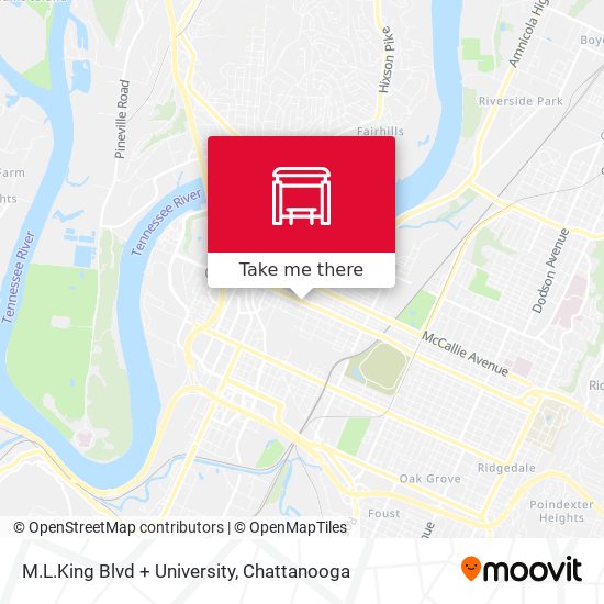 M.L.King Blvd + University map