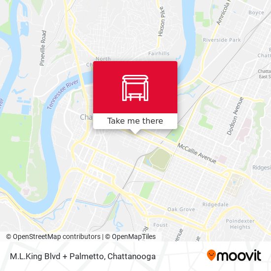 Mapa de M.L.King Blvd + Palmetto