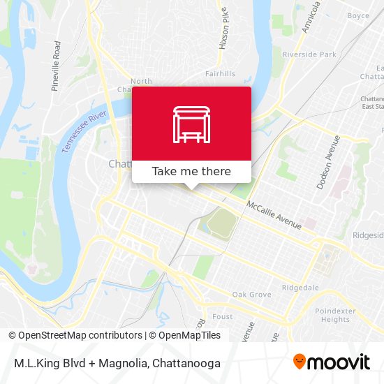 Mapa de M.L.King Blvd + Magnolia