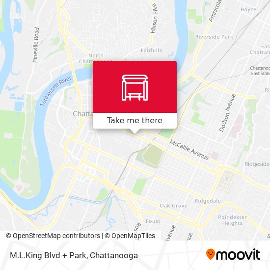 M.L.King Blvd + Park map
