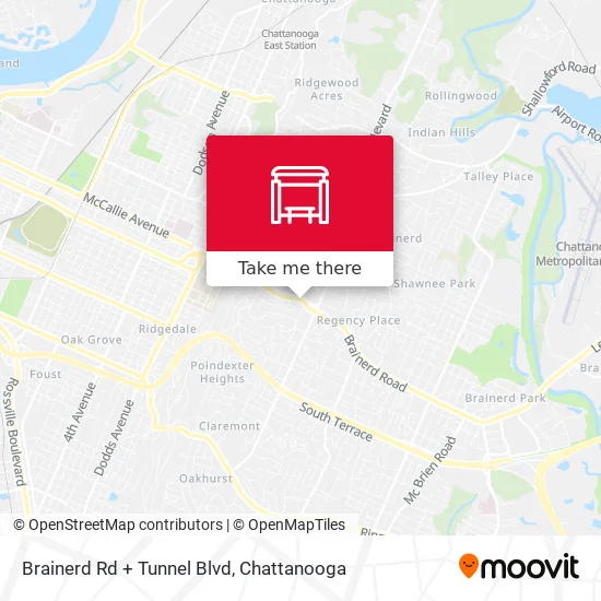 Mapa de Brainerd Rd + Tunnel Blvd