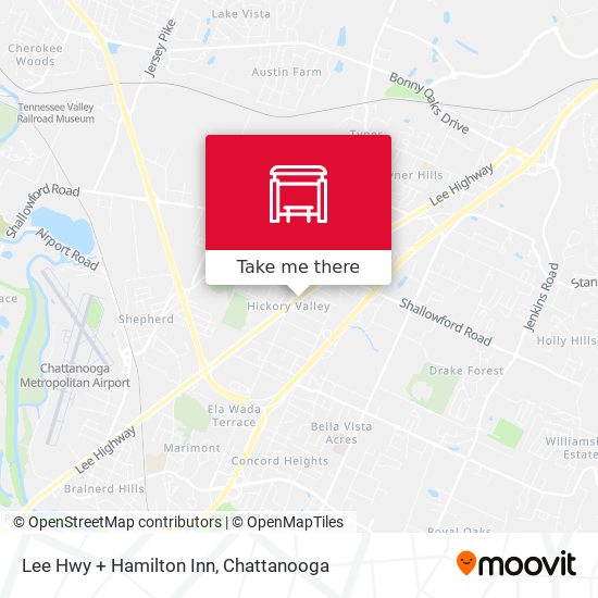 Lee Hwy + Hamilton Inn map