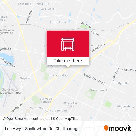 Lee Hwy + Shallowford Rd map