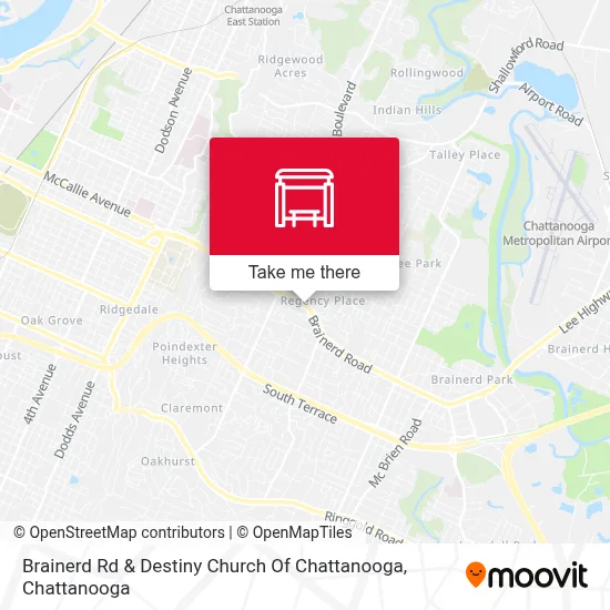 Brainerd Rd & Destiny Church Of Chattanooga map
