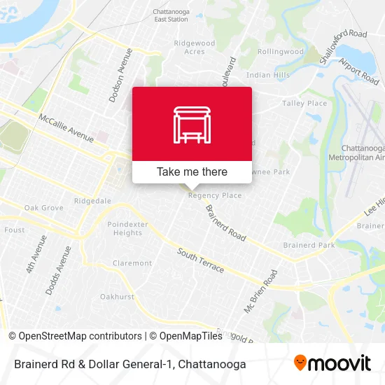 Mapa de Brainerd Rd & Dollar General-1