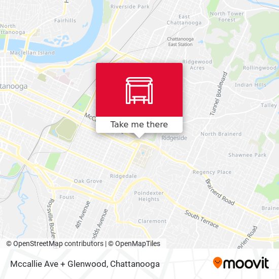 Mccallie Ave + Glenwood map