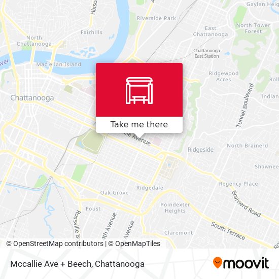 Mccallie Ave + Beech map