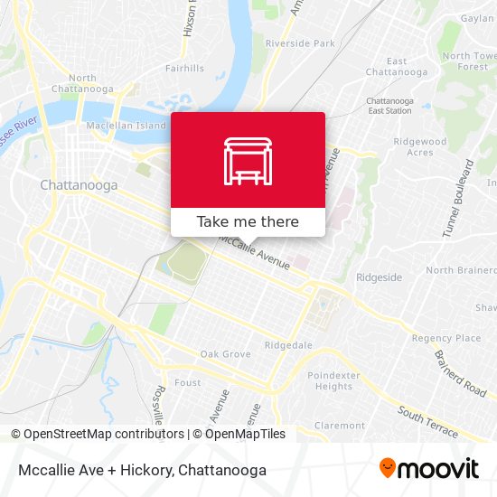 Mccallie Ave + Hickory map