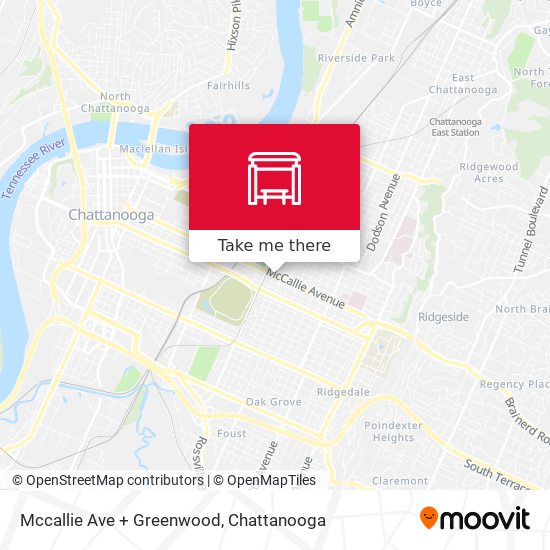 Mccallie Ave + Greenwood map