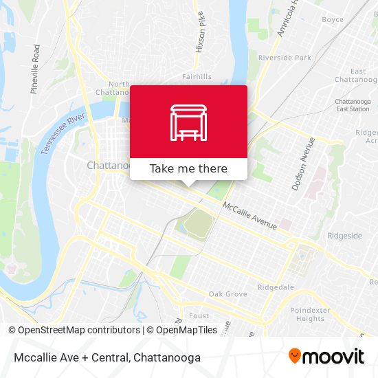 Mapa de Mccallie Ave + Central