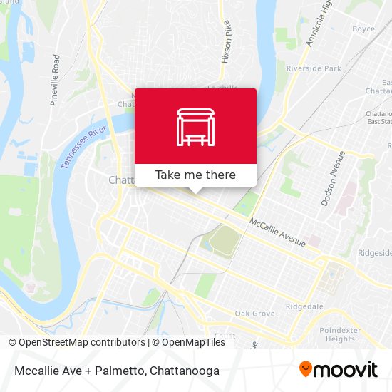 Mccallie Ave + Palmetto map