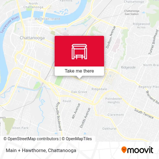 Main + Hawthorne map