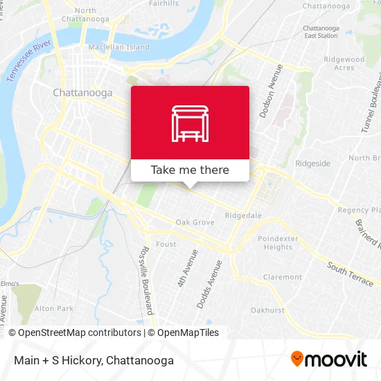Main + S Hickory map