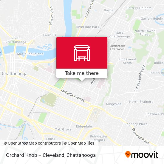 Mapa de Orchard Knob + Cleveland