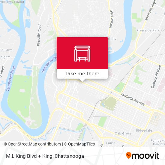 M.L.King Blvd + King map