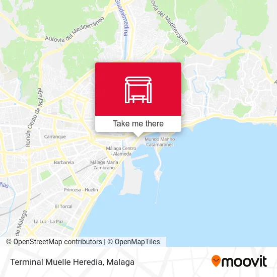 Terminal Muelle Heredia map